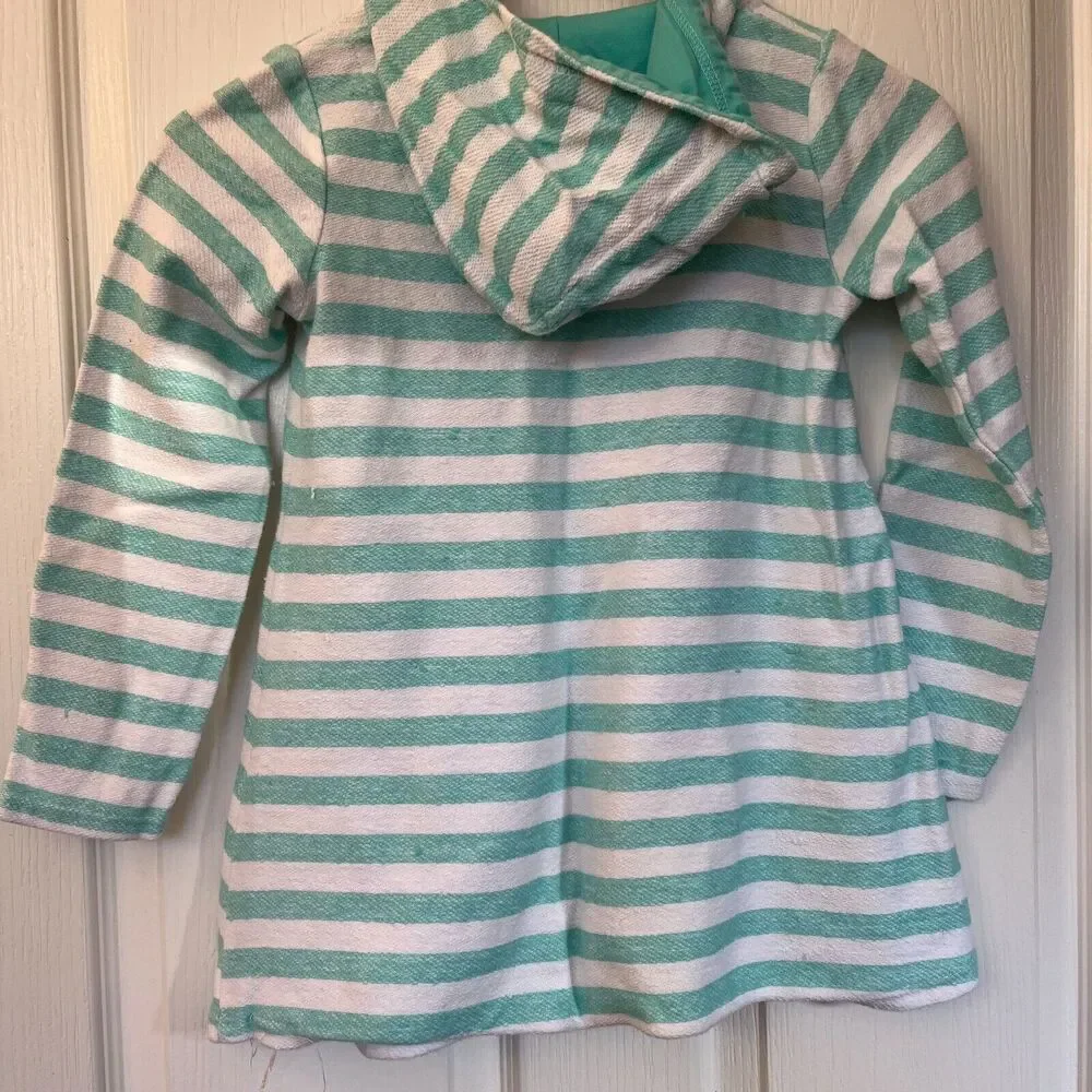Girls Disney‎ Mickey Mouse & Friends Emoji Swim Cover-Up: Mint stripe, Size 9/10